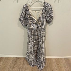 ☀️NWOT faux-wrap midi dress, Madewell